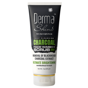 Charcoal Wash + Scrub | 200gm | Derma Shines